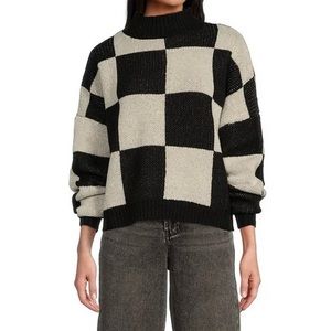 NWT!! BLU PEPPER CHECKERED SWEATER